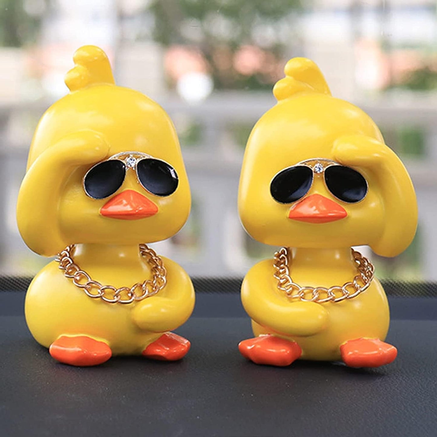 Cute Yellow Duck Car Ornaments Cool Duck Car Dashboard Decorations Shaking Head Doll