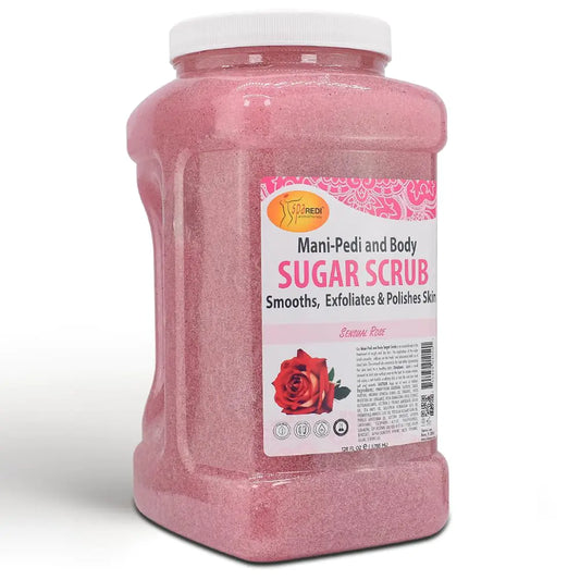 SPA REDI - Sugar Body ScrubSensual Rose 128 Oz - Exfoliating Moisturizing Hydrating and Nourishing Glow Polish Smooth and Fresh Skin - Body Exfoliator