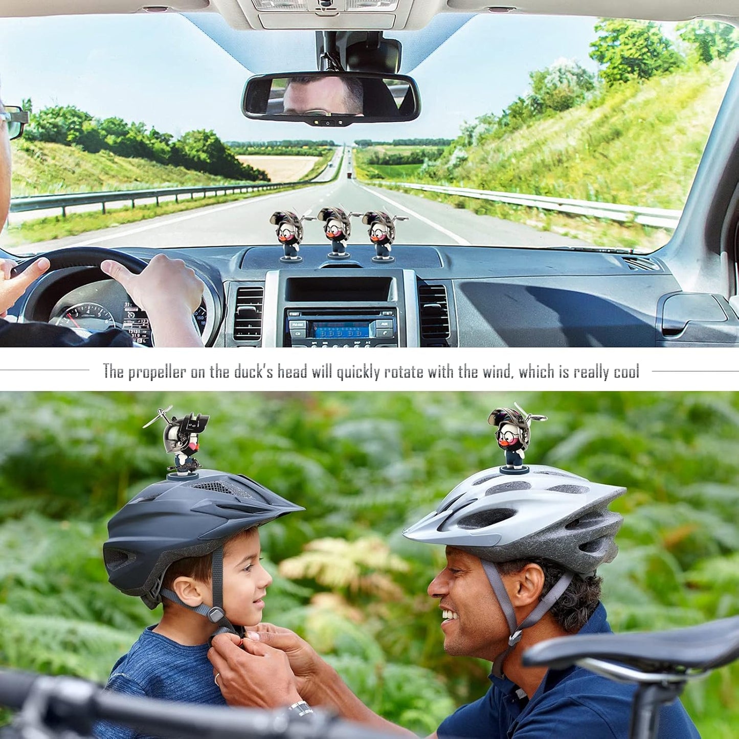 Car Dashboard Ornament Cute Rubber Duck,Office Car Cab Ornaments,Cool Spectacled Duck