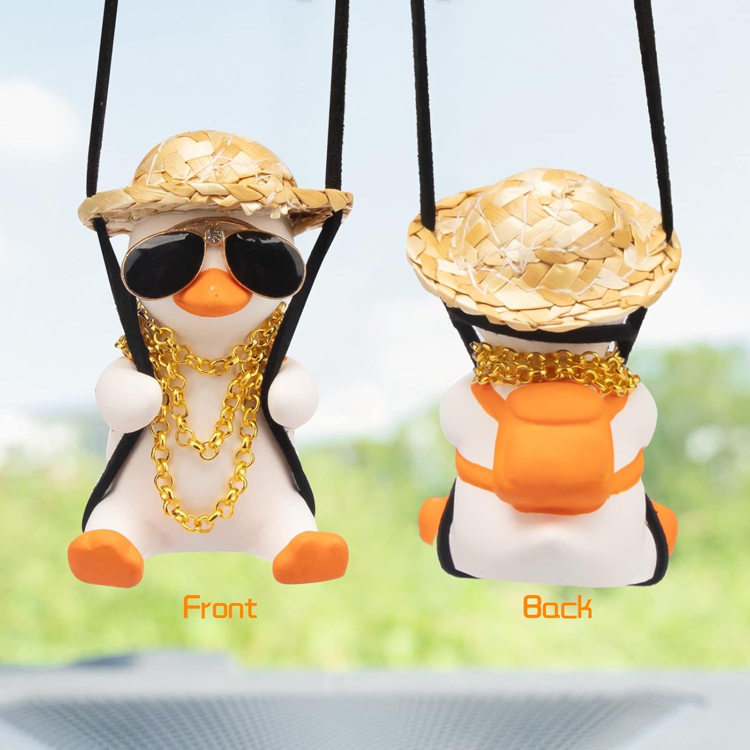 Shake Duck Car Pendant - Funny Hanging Ornament for Rear View Mirror - Cute Decoration