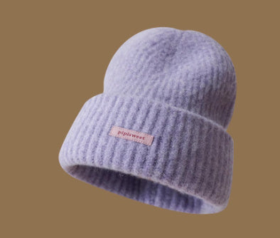 Girls Loose Design Woolen Cap Slimming Face-looking Small Warm Hat
