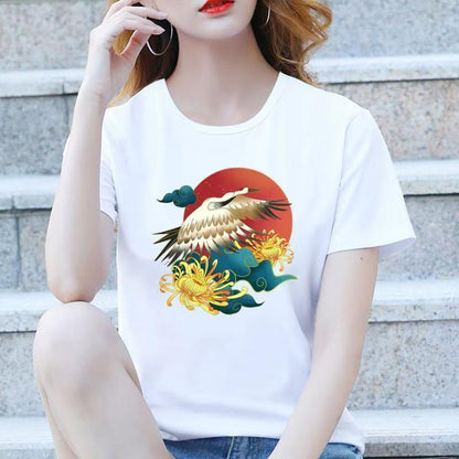 Personal Influencer Springsummer Casual Short-sleeved T-shirt For Women
