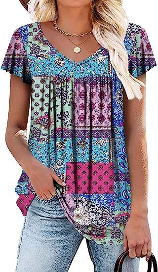 Women's Vest Sleeveless T-shirt Floral Summer Top