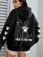 Funny Dog Cartoon Printed Hoodie Women's Warm