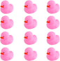 Pink Rubber Ducks Preschool Bath Toys Bathtub Duckies Gift for Baby Shower Infants Toddlers Car Pool Float Halloween Adults Party Favors Carnival Decorations (Small Pink 2.2''-12Pcs)