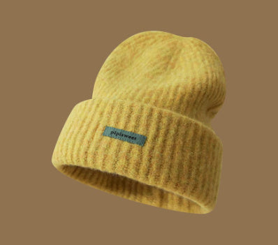 Girls Loose Design Woolen Cap Slimming Face-looking Small Warm Hat
