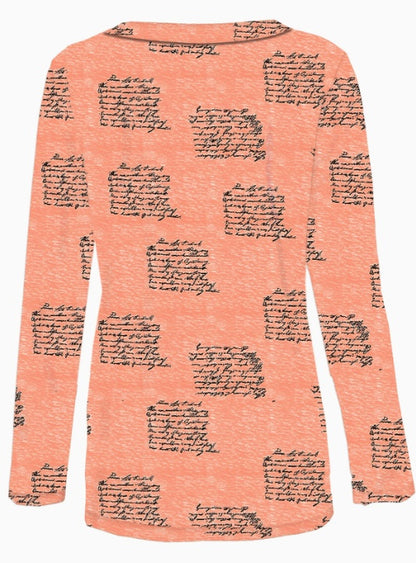 Casual Loose Long Sleeve Polo Shirts Tops For Spring