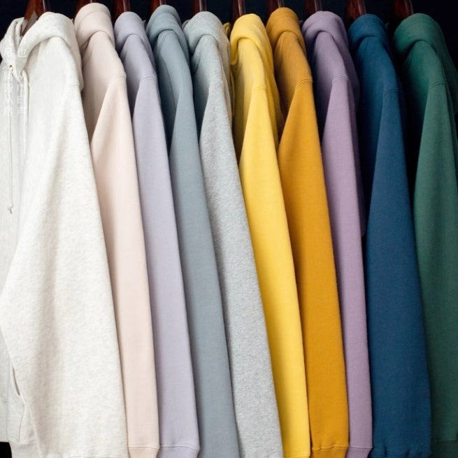 Sweater Heather Gray For Men Warm Orange Black Fleece-lined Thick Hoodie For Women