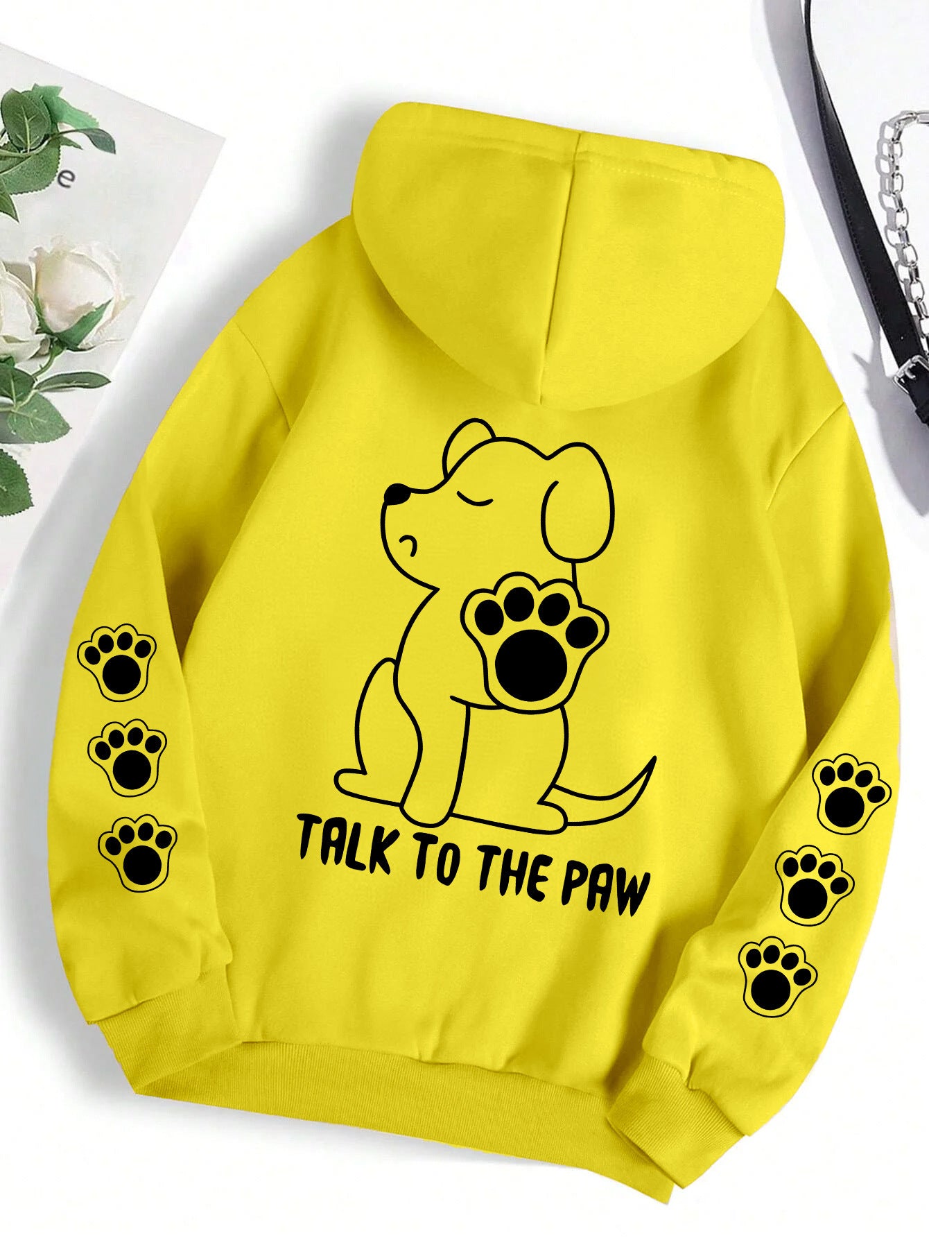 Funny Dog Cartoon Printed Hoodie Women's Warm
