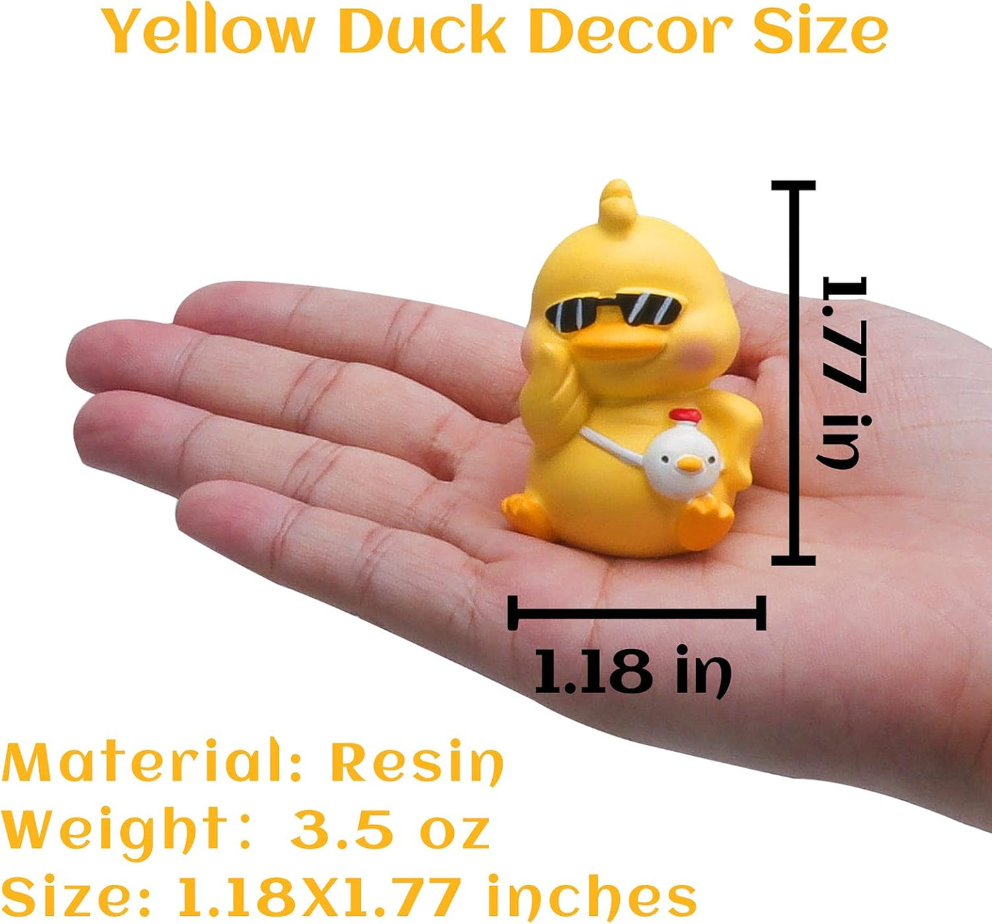 Yellow Duck Toy Car Ornaments Cool Duck Car Dashboard Decorations Duck