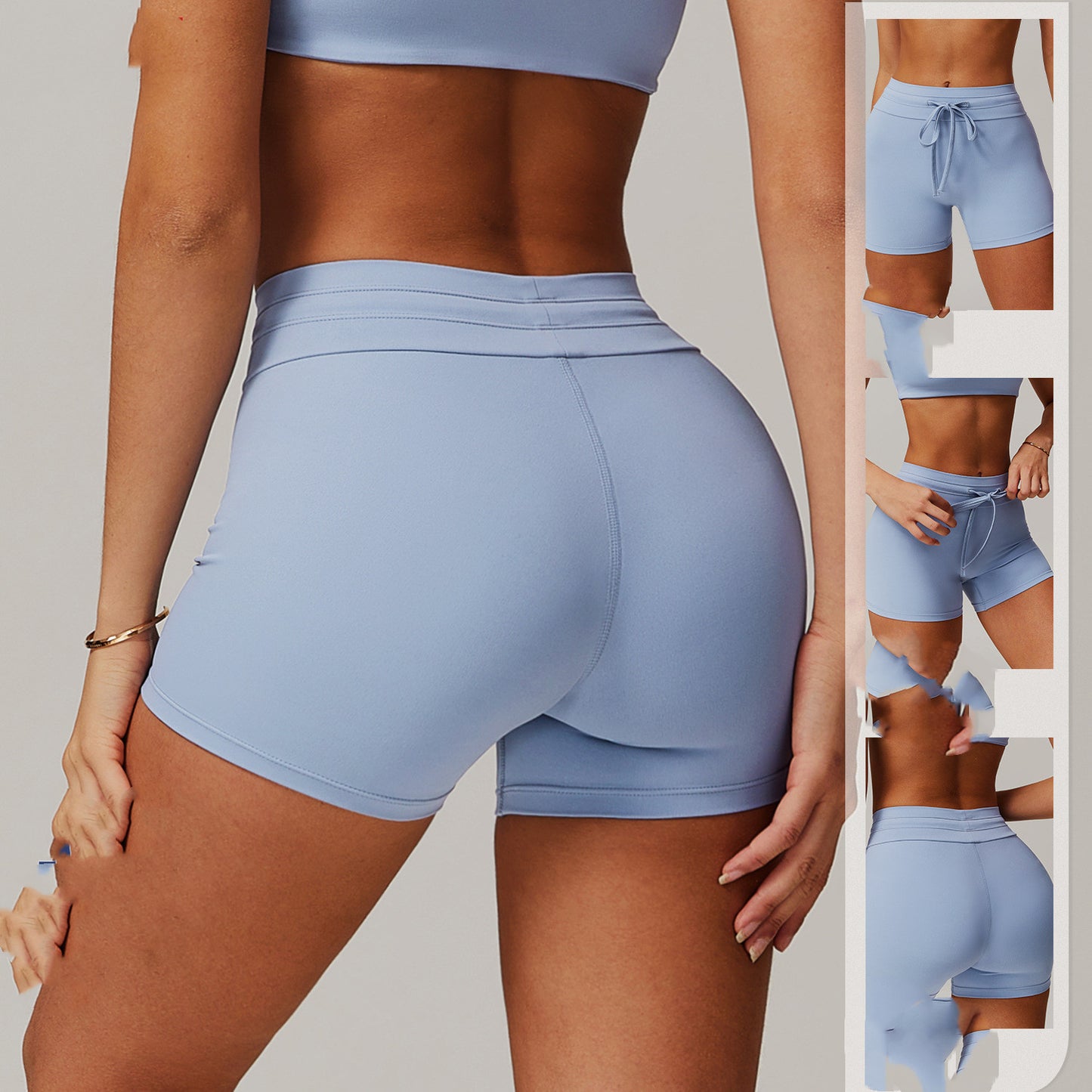 Hip Lifting Yoga Shorts High Waist Belly Contracting Fitness Pants