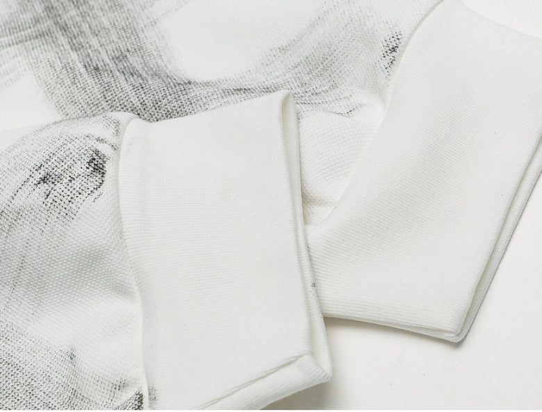 Retro Hand-painted Tie-dyed Long-sleeved T-shirt For Men