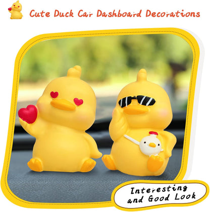Yellow Duck Toy Car Ornaments Cool Duck Car Dashboard Decorations Duck