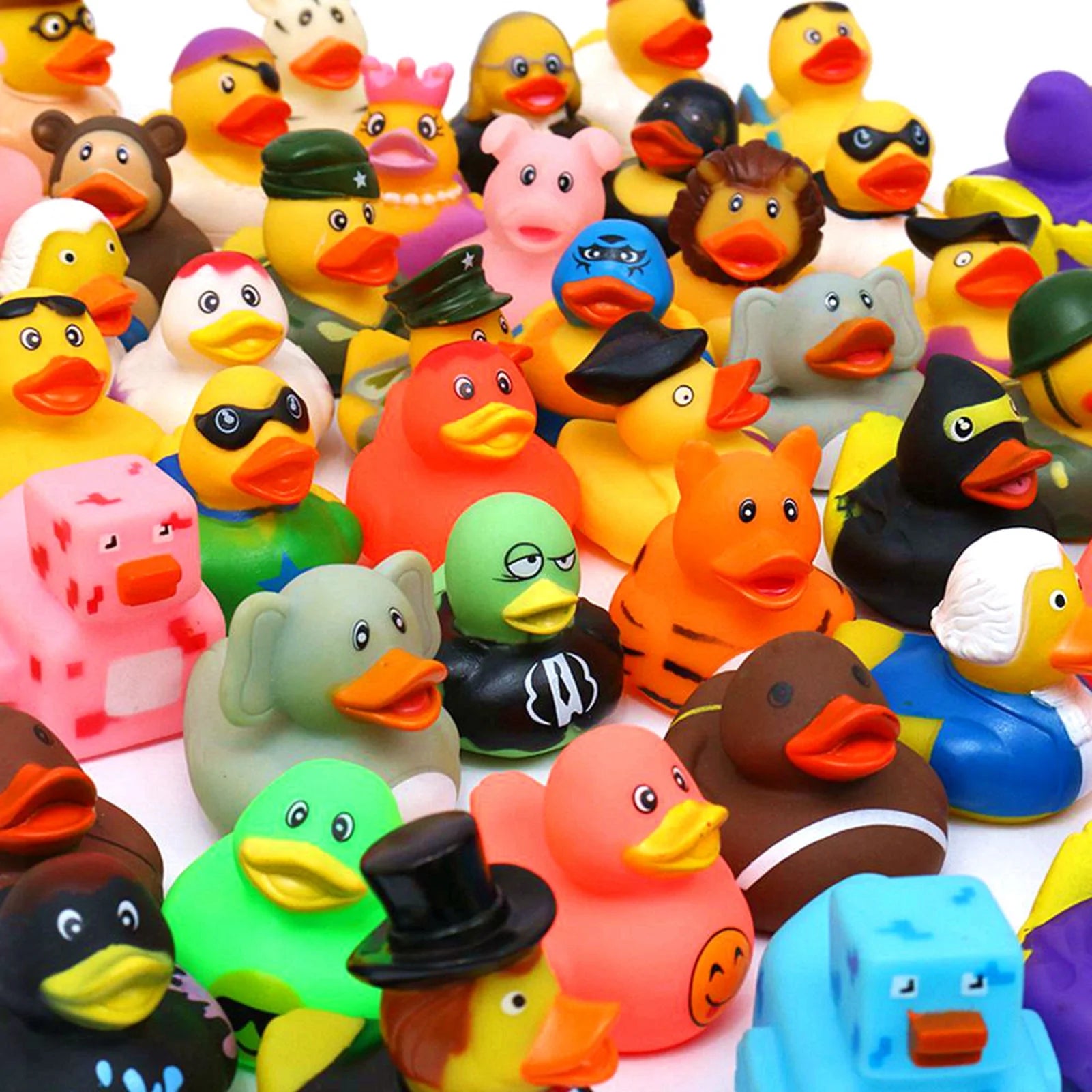 30 Pack Rubber Duck for Jeeps Ducking - 2" Bulk Floater Duck for Kids - Baby Bath Toy Assortment - Party Favors, Birthdays, Bath Time, and More (30 Varieties)