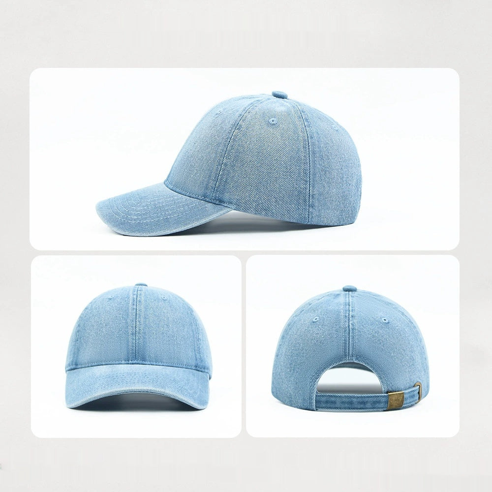 Summer Denim Light Version Solid Color Casual Baseball Cap