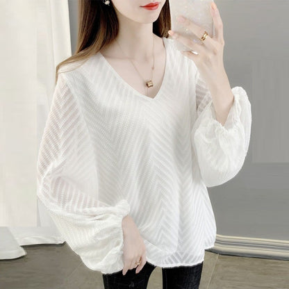 High-end Chiffon Top Fairy Slimming Belly-covering