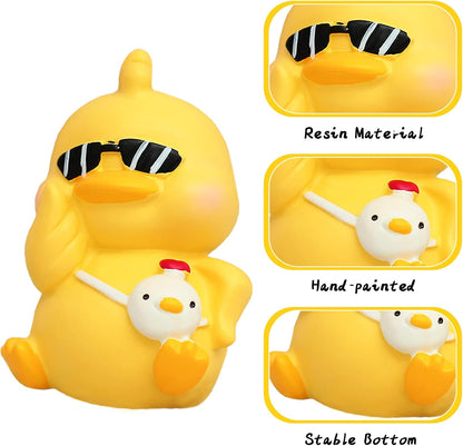 Yellow Duck Toy Car Ornaments Cool Duck Car Dashboard Decorations Duck