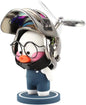 Car Dashboard Ornament Cute Rubber Duck，Office Car Cab Ornaments,Cool Spectacled Duck