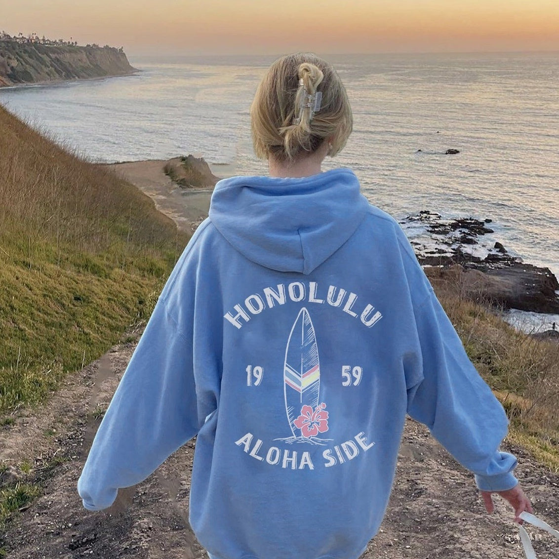 Letter Loose Comfortable Top Women's Color Pattern Sweater