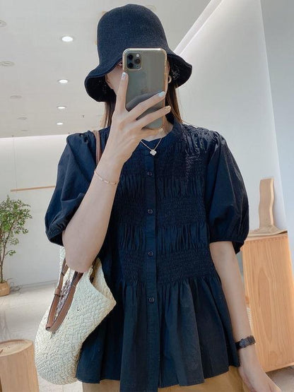 Summer New Loose Slimming Short-sleeved Shirt For Women