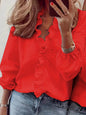 Women's Ruffle Sleeve Casual Shirt