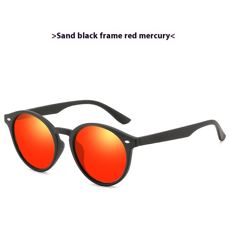 Women's Retro Polarized Round Colorful Film Sunglasses