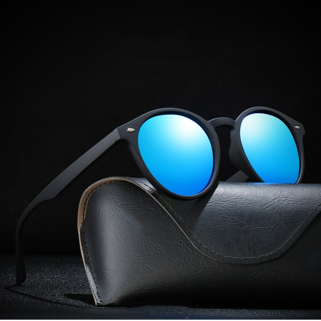 Women's Retro Polarized Round Colorful Film Sunglasses
