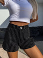 Street Rhinestone Women's Straight Denim Shorts