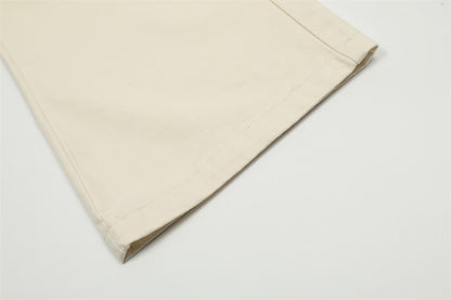 Loose Cargo Trousers Men Fashion Brands Knee Pleated