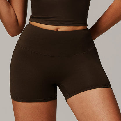 Brushed Polyester Tight Yoga Shorts