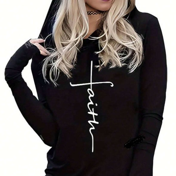 Women's Casual Hooded Long Sleeve T-Shirt