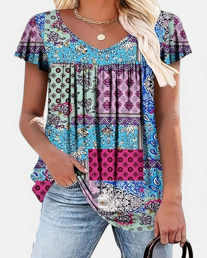 Women's Vest Sleeveless T-shirt Floral Summer Top