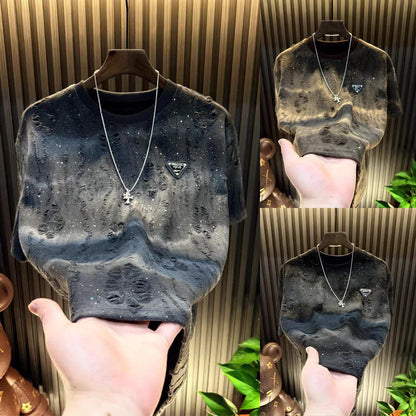 American-style Heavy Short-sleeved T-shirt Men's Summer High Sense