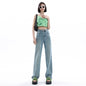 Women's Light-colored Narrow Wide-leg Jeans