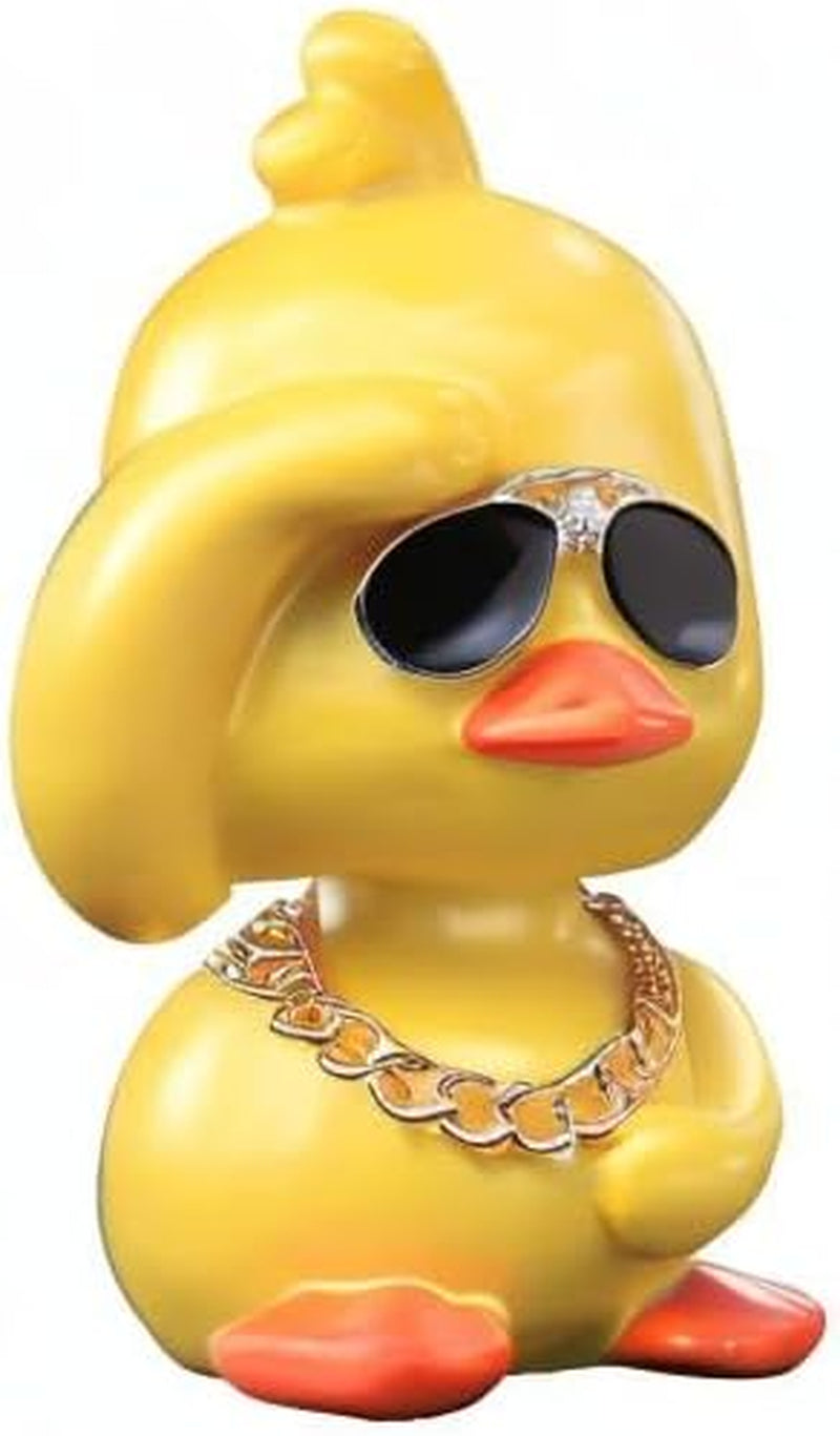 Cute Yellow Duck Car Ornaments Cool Duck Car Dashboard Decorations Shaking Head Doll
