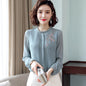 Embroidered Chiffon Shirt Lady Temperament Fashion