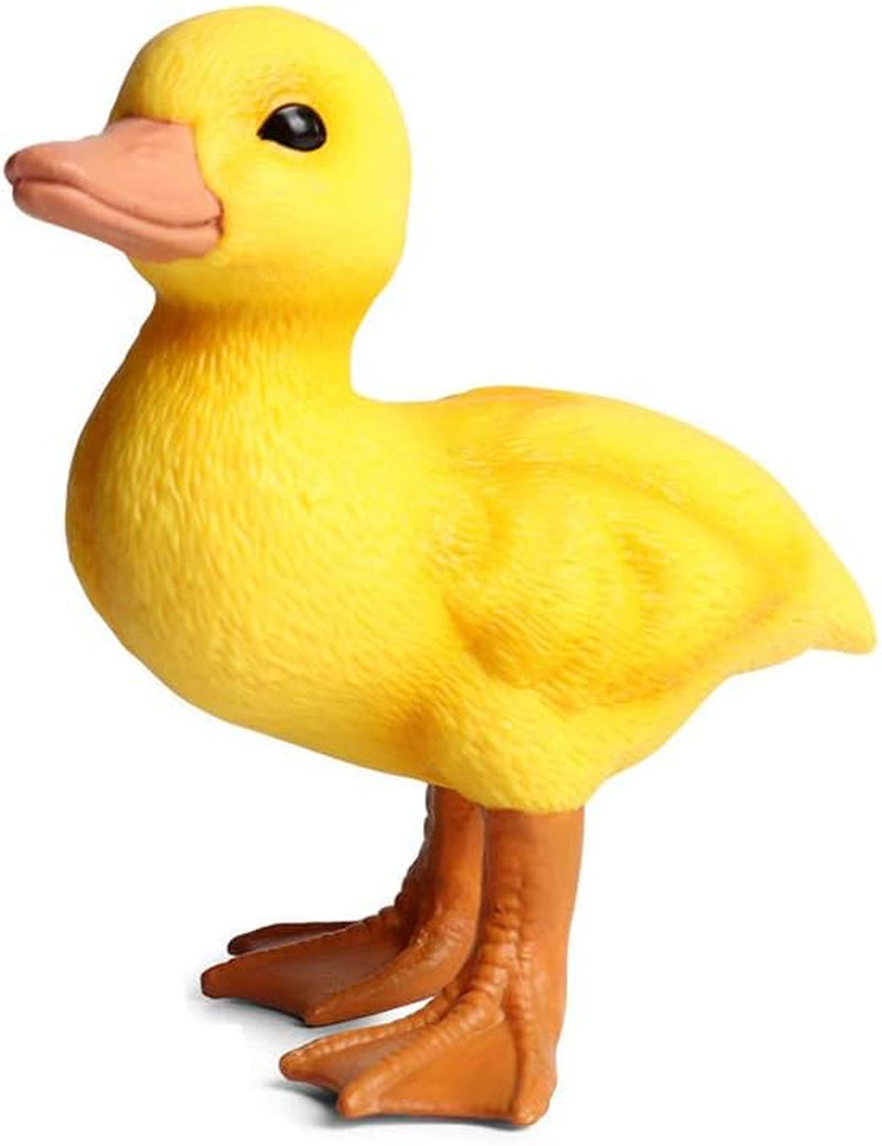 4 Inches Resin Duck Figurine Yellow Duck Figurine Miniature Duck Simulated Poultry Farm Duck Wild Duck Model Figurine Birthday Gift Decorations for Fairy Garden Home Office (Yellow)