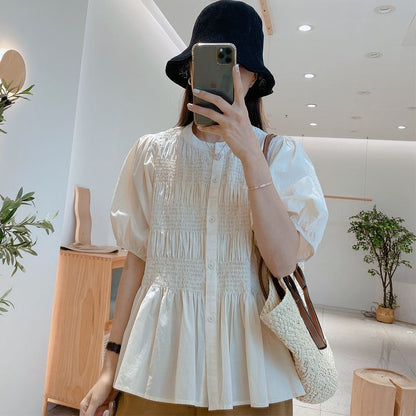 Summer New Loose Slimming Short-sleeved Shirt For Women