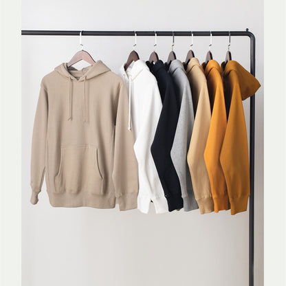 Sweater Heather Gray For Men Warm Orange Black Fleece-lined Thick Hoodie For Women