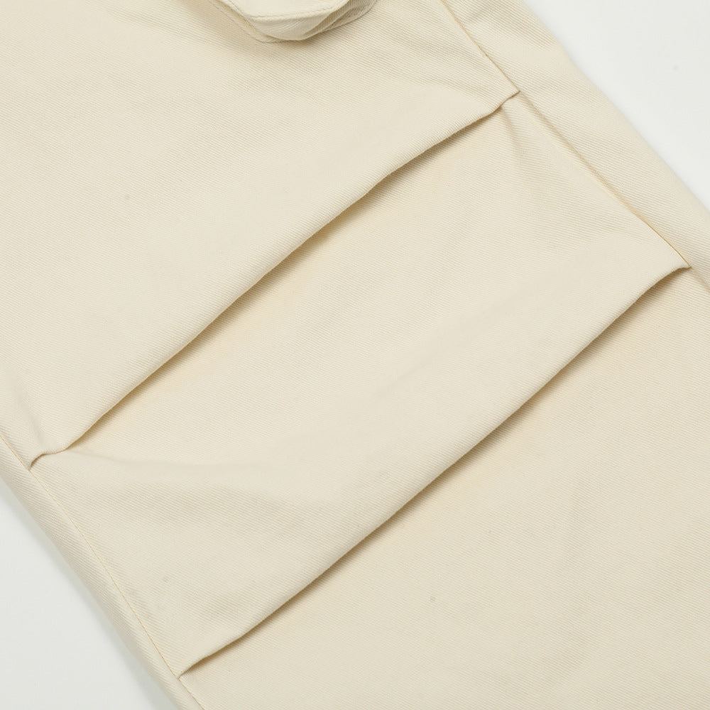 Loose Cargo Trousers Men Fashion Brands Knee Pleated