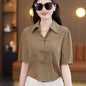 Chinese Style Summer Loose Solid Color Shirt