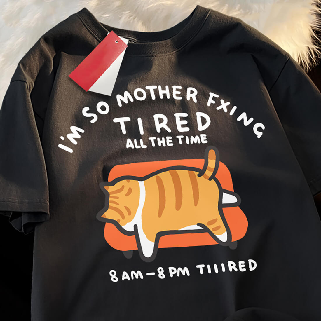 American Shorthair Siam Lying Sofa Loose-fitting Pure Cotton Short Sleeves