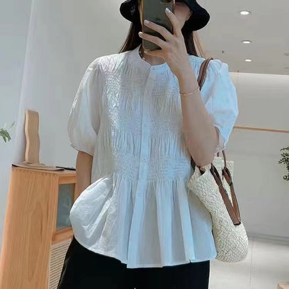 Summer New Loose Slimming Short-sleeved Shirt For Women