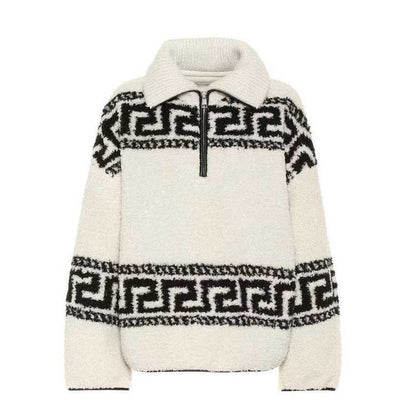 Short Zipper Polo Large Lapel Lamb Wool Loose Woolen Coat