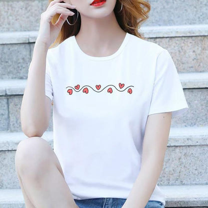 Personal Influencer Springsummer Casual Short-sleeved T-shirt For Women