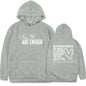 New YOU ARE ENOUGH Lettered Casual Hoodie