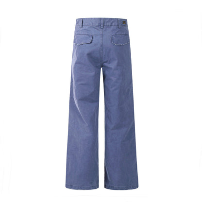 Loose Casual Solid Color Wide Leg Bootcut Pants