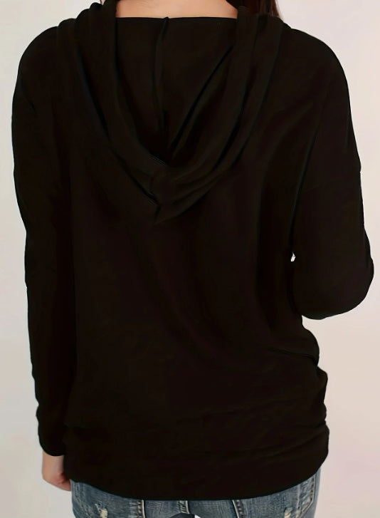 Women's Casual Hooded Long Sleeve T-Shirt