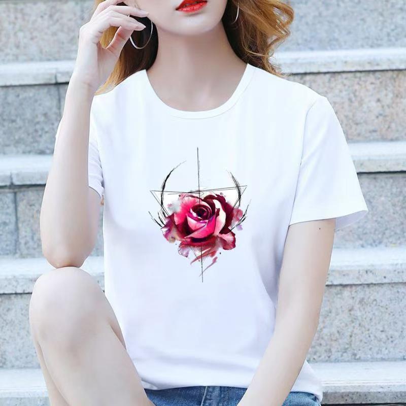 Personal Influencer Springsummer Casual Short-sleeved T-shirt For Women
