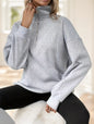 Plus Size Solid Color Casual Half-Zip High Neck Hoodie